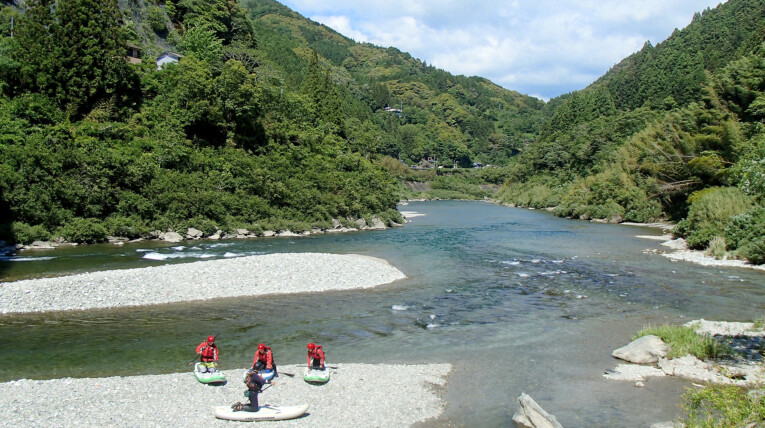 高知 吉野川 アクティビティ SUP パックラフト ツーリング