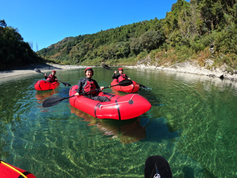 高知 吉野川 アクティビティ SUP パックラフト ツーリング　川下り