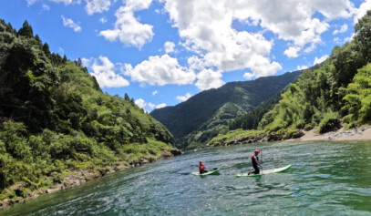 高知 吉野川 アクティビティ SUP パックラフト ツーリング　川下り
