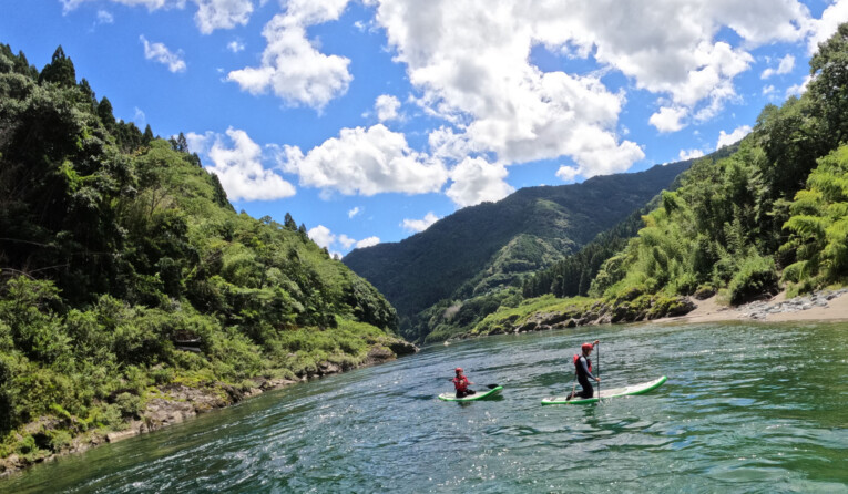 高知 吉野川 アクティビティ SUP パックラフト ツーリング　川下り