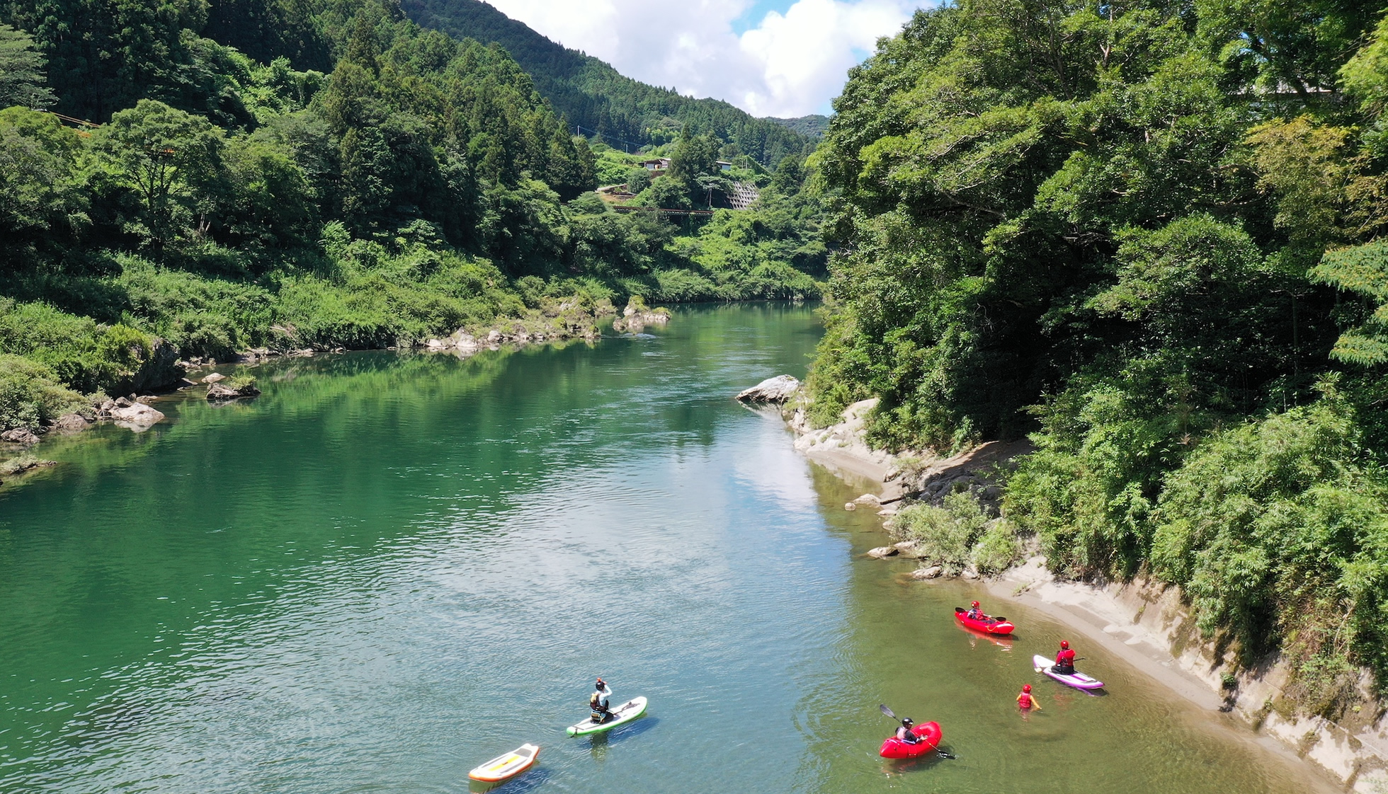 高知 吉野川 アクティビティ SUP パックラフト ミニツーリング
