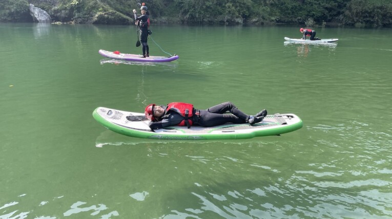 高知 sup　寝てもOK 吉野川