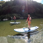 高知 吉野川 アクティビティ SUP パックラフト　ラフティング　シャワークライミング